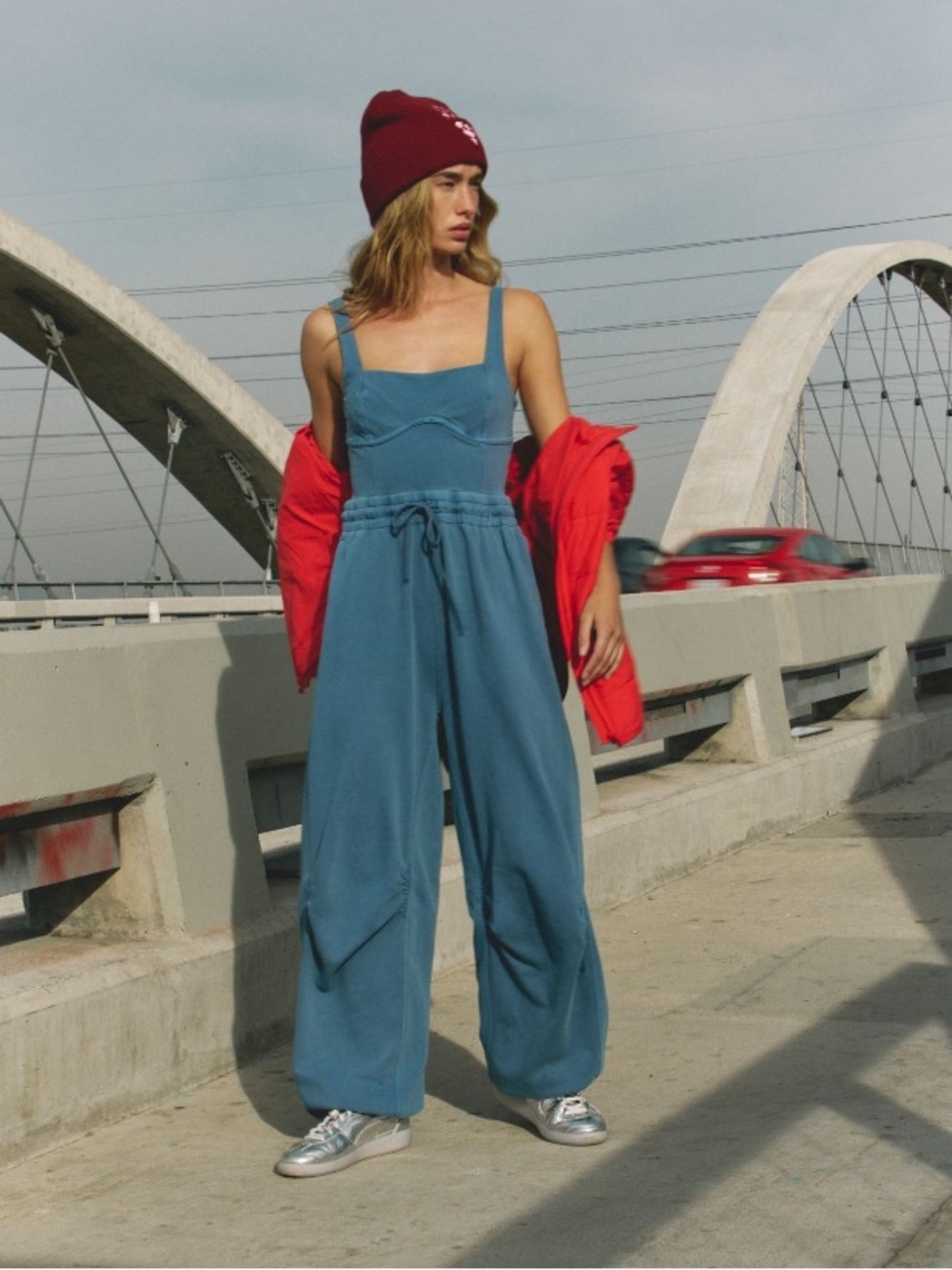 FP Movement Unbound Onesie Blue Jumpsuit Romper Medium